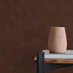Papier peint intiss� effet tiss� chocolat 10m x 52cm ? r�sistant � la lumi�re ? application directe sur ...