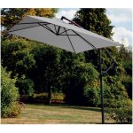 Parasol dport 3x2m - gris perle - superking