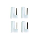 Support adh�sif pour tringle, blanc, 4 pi�ces