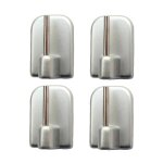 Support adh�sif pour tringle, nickel givr�, 4 pi�ces