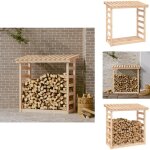 Support pour bois de chauffage 108x64, 5x110 cm bois de pin - support � b�ches - abri � b�ches - rangement ...