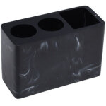 Support de brosse � dents en r�sine aspect marbre avec espace pour deux brosses � dents �lectriques et ...