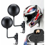 Support de casque, support mural de casque de rotation en m�tal, support de casque v�lo avec 2 crochets ...