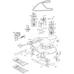 Support d�flecteur d'herbe original stiga tracteur de pelouse 1330m 325785418 / 0