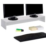 Idimex - support d'écran d'ordinateur screen, en mélaminé blanc mat Idimex - support d'écran d'ordinateur screen, en mélaminé blanc mat