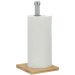 Support � essuie - tout, vertical, bambou & m�tal, pour la cuisine, hxlxp : 35 x 16 x 16 cm, nature - ...