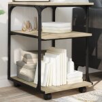 Support d'imprimante � 3 niveaux ch�ne sonoma 43x48x64 cm