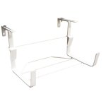 Support jardini�re fer plat fixations r�glables blanc 35x18 cm