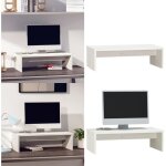 Vidaxl - support de moniteur blanc 50x27x15 cm bois de pin solide - support d'écran - meuble tv - bureau ... Vidaxl - support de moniteur blanc 50x27x15 cm bois de pin solide - support d'écran - meuble tv - bureau ...