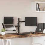 Support de moniteur noir acier vesa 75 / 100 mm vidaxl