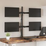 Support de moniteur noir acier vesa 75 / 100 mm vidaxl