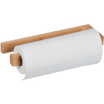 Support mural pour essuie - tout, accessoire en bambou pour la cuisine, sans perage, hxlxp : 3x31x9 ...