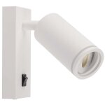 Spot mural led gu10 r�glable v - tac avec interrupteur et douille, blanc
