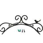 Support mural en m�tal pour tuyau d'arrosage - motif d'oiseau antique en fonte, noir 38, 1 x 15, 2 cm ...