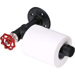 Support mural pour papier de toilette - style vintage et industriel - accessoire de salle de bain, porte ...