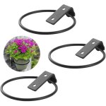 Supports muraux pour pot de fleurs, 3pcs crochets muraux en m�tal pour pot de fleurs pot anneau titulaire ...