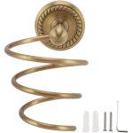 Support mural pour s�che - cheveux en laiton antique, porte - outils de soin capillaire mont� au mur, ...