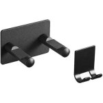 Support noir pour s�che - cheveux dyson support mural en aluminium avec porte - prise autocollant et ...