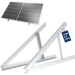 Nuasol - support pour panneau solaire jusqu'� 72 cm - toit plat pv - r�glable de 0 � 90 � - kit - aluminium ...