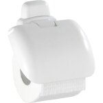 Support papier toilette mural, porte papier toilette avec couvercle, pure, plastique abs, 16x5x16 cm, ...