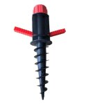 Support de parasol, pied parasol � visser dans le sol, pour plage sable ou terre pieds de parasols, crochets ...