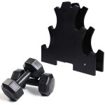 Support d'haltres  3 niveaux pour accessoires de fitness  domicile noir