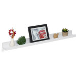 Support pour photos, 80 cm de largeur, �tag�re �troite pour cadres photos, livres & d�co, mdf, tablette, ...