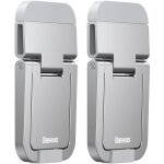 Supports, pieds colls et pliables pour ordinateur portable, 2 pcs. argent