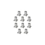 Sud bois - support pied de poteau bois 90x90 / 9x9  fixer galvanis  chaud lot de 10