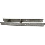Support - pied  sceller en h pour poteau 12x12 cm
