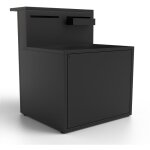 Forge adour - support plancha acier ferme comptoir bar noir
