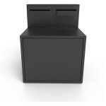 Forge adour - support plancha acier ferme comptoir bar noir