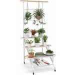 Costway - support pour plantes grimpantes � 4 niveaux en �chelle, �tag�re multifonctionnelle pour plantes ...