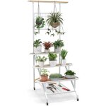 Goplus - support plante pour plante grimpantes 4 niveaux �tag�re multi - fonction - avec roulettes - ...