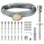 Support pour plantes grimpantes, kit de suspension de corde en acier inoxydable de 12 m avec c�ble en ...