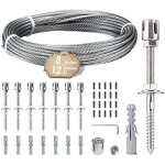 Support de plantes grimpantes. kit de suspension en corde inox 12 m. comprend c�ble 3 mm et 8 tendeurs. ...