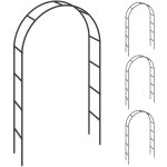 Gardebruk - support pour plantes grimpantes noir en m�tal arche de jardin tuteur plantes d�coration ext�rieure ...