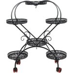 Gojoy - support pour plantes en mtal - 6 plantes en pot - en fer forg - tagre de fleurs - pour dcoration ...