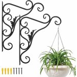 Support plante mural balcon, lot de 2 r�tro europ�en forme de feuille, crochet de suspension en fer forg�, ...
