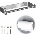 Support pour porte papier cuisine essuie tout en acier inoxydable derouleur essuie tout distributeur ...