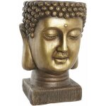 Support pot fleurs fibre de verre 25x25x36 bouddha
