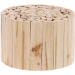 Relaxdays - support pour pots de fleurs, en rondins de bois, mat�riaux naturels, tabouret rond, hxd 20 ...