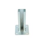 Support de poteau de 60 x 40 mm - double tige - tapis de clture - plaque de cheville - ancrage de poteau ...
