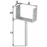 Support poteau eta - 10 / 0210 141x100x200x60mm galvanisé à chaud avec ancrage en béton en acier ondulé ... Support poteau eta - 10 / 0210 141x100x200x60mm galvanisé à chaud avec ancrage en béton en acier ondulé ...