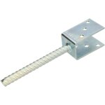 Support de poteau en u 51 mm pied de poteau ancrage  bton galvanis  chaud largeur 190 mm  sceller ...