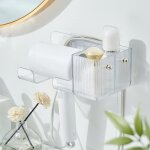 Support de rangement pour s�che - cheveux support mural avec support de peigne pour la plupart des s�che ...