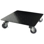 Nortene - support � roulettes rond flora roll factory en m�tal pour plantes - � 0, 30 m - noir