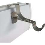Store menuiserie - 2 supports de tringle  rideaux, sans perage, nickel, d. 20 mm, pour coffre de volet ...