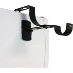 Store menuiserie - 2 supports de tringle  rideaux, sans perage, noir, diamtre 28 mm, pour coffre de ...
