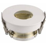 Support de spot encastr� led rond gu10 v - tac blanc avec int�rieur dor�